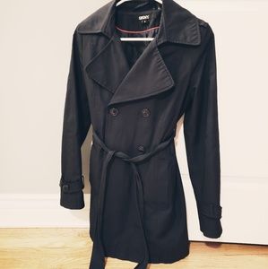 DKNY double breasted trench coat - navy color